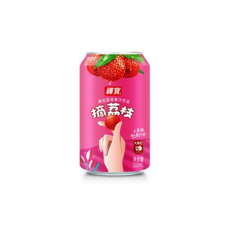【自营】中国禅宝 大果肉果汁 荔枝味 310ml 果粒果汁饮料