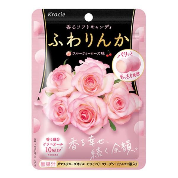 【自营】日本KRACIE嘉娜宝 新版玫瑰香体系列 纯玫瑰味软糖 35g 口气清新 流汗也香