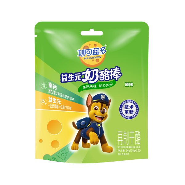 【自营】中国MILKGROUND妙可蓝多 益生元奶酪棒 原味 54g 3支装 儿童高钙健康零食奶酪乳酪