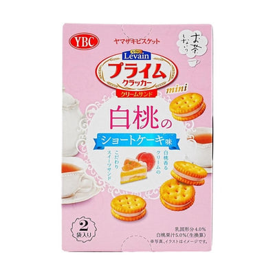 【自营】日本YBC山崎 白桃奶油蛋糕味 夹心饼干 56g 早餐早点食品零食休闲办公室点心