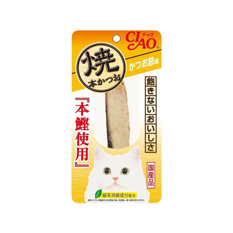 【自营】日本CIAO 猫零食Churu妙好香烤鲣鱼 鲣鱼肉单只装 1包 鲣鱼节味