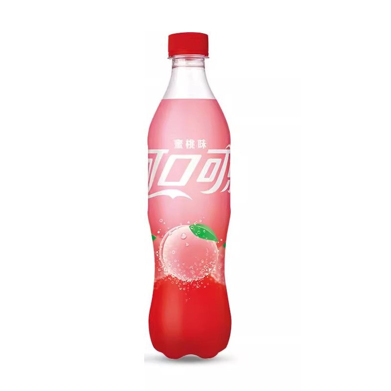 【自营】美国Coca－Cola可口可乐 风味系列 蜜桃味可乐汽水 500ml 夏日果味碳酸饮料