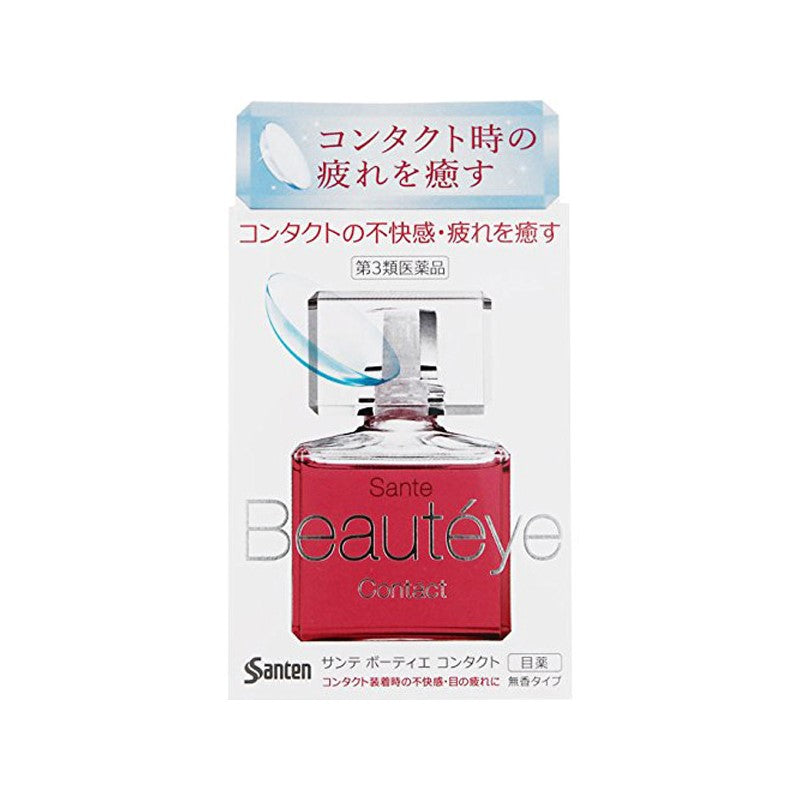 【自营】日本Sante参天 Beauteye 隐形眼镜专用 12ml 去红血丝解疲劳眼药水