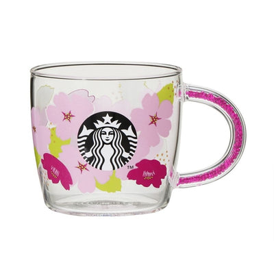 【自营】日本Starbucks星巴克 24年樱花限定系列 珠柄耐热玻璃杯 296ml 马克杯