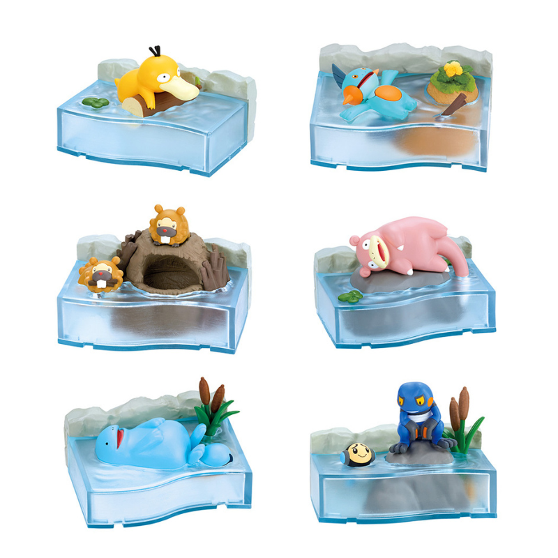 【自营】日本RE-MENT Pokemon宝可梦 悠闲时光之河中小憩 1盒装 六种随机发送 正版收藏