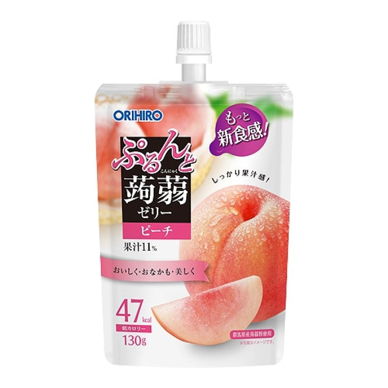 【自营】日本ORIHIRO立喜乐 低卡吸吸乐蒟蒻果冻 130g 蜜桃味