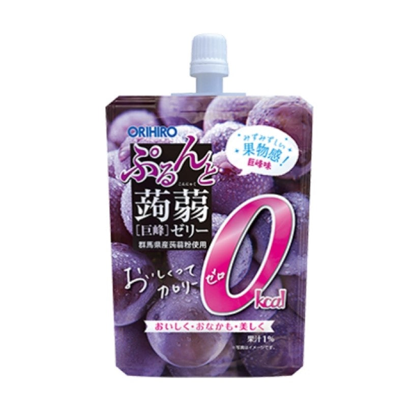 【自营】日本ORIHIRO立喜乐 0卡吸吸乐蒟蒻果冻 130g 巨峰葡萄味