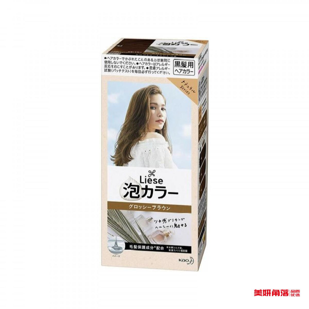 【自营】日本KAO花王 LIESE PRETTIA 泡沫染发剂 #亮泽棕色 单组入 COSME大赏第一位