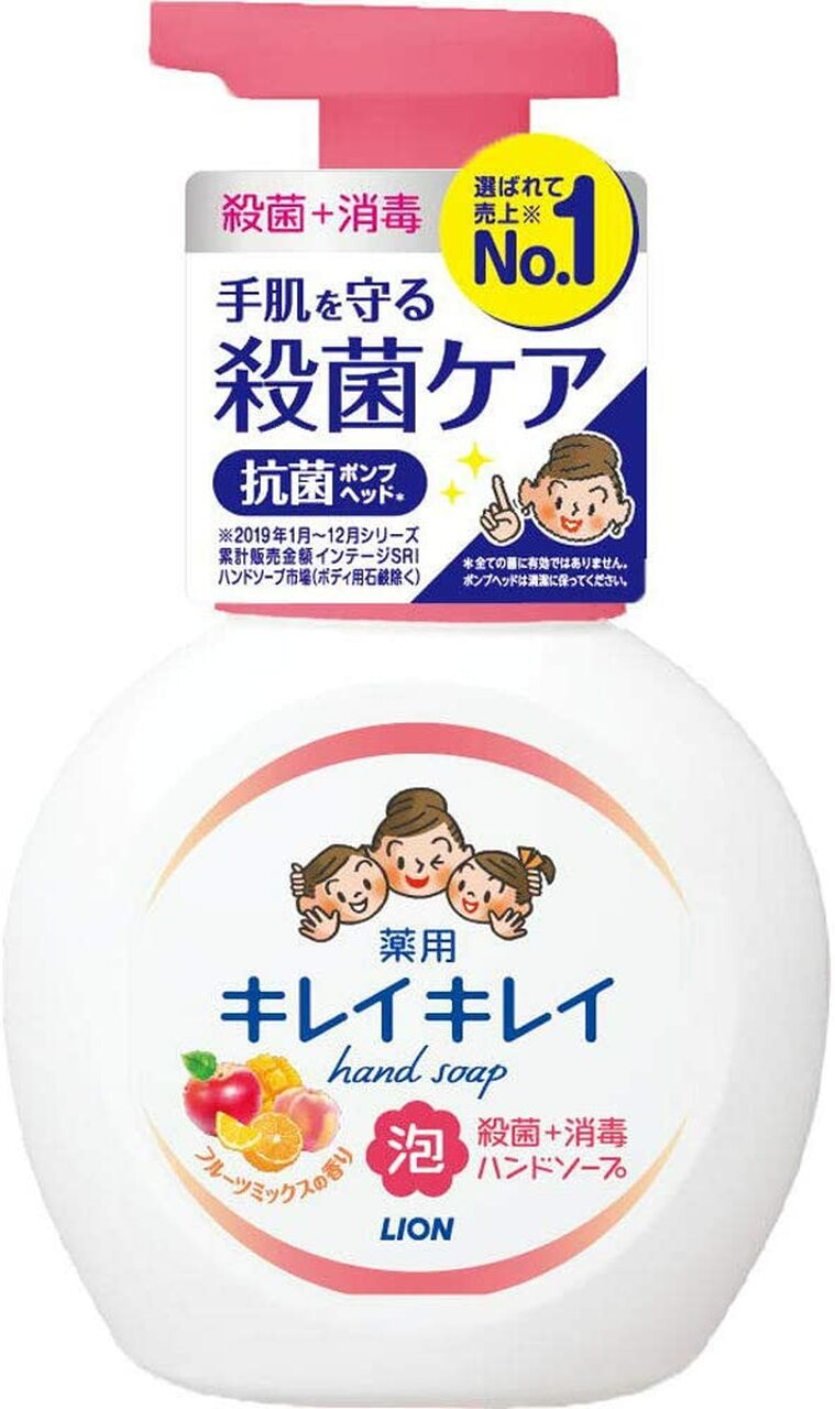 【自营】日本LION狮王 温和型抑菌杀菌泡沫洗手液 250ml 果香型