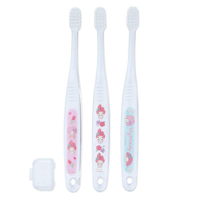 【自营】日本Sanrio三丽鸥 儿童牙刷 美乐蒂 3只装 透明软毛