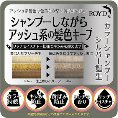 【自营】日本ROYD 颜色护理洗发水 300ml 护色固色锁色 银色灰色系