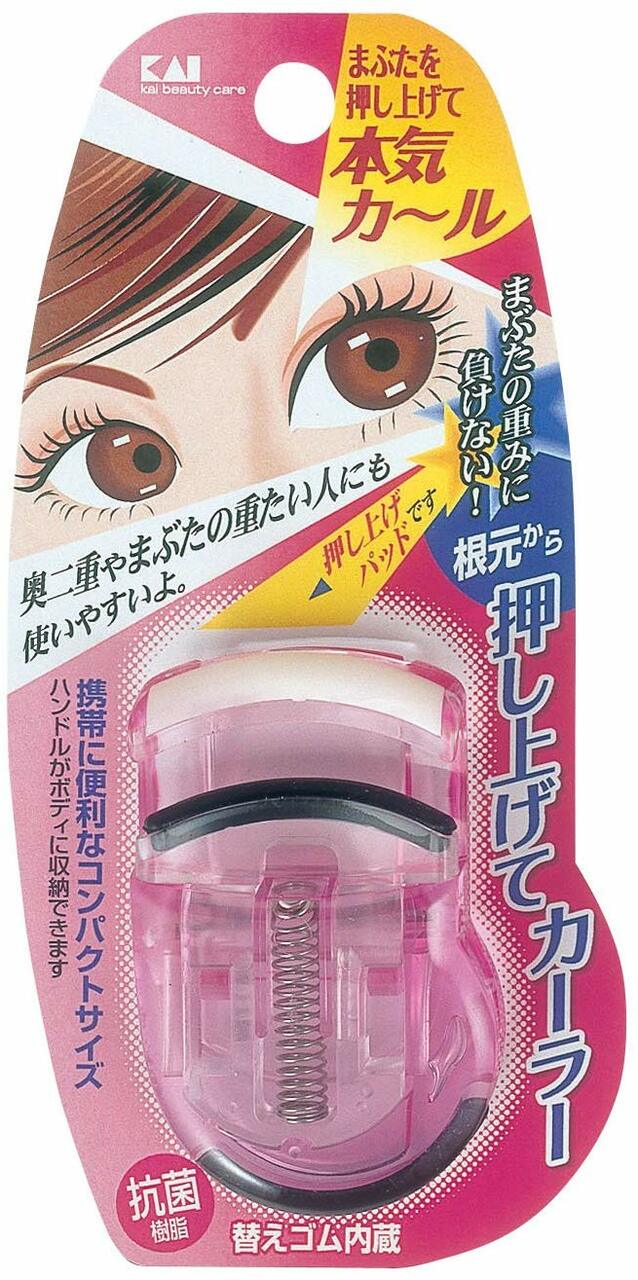 【自营】日本KAI贝印 睫毛夹迷你卷翘睫毛器 1支装 便携睫毛夹 粉色款