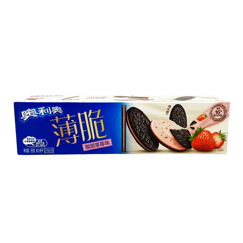 【自营】中国奥利奥 薄脆夹心饼干 酸甜草莓味 95g 早餐早点食品零食休闲办公室点心