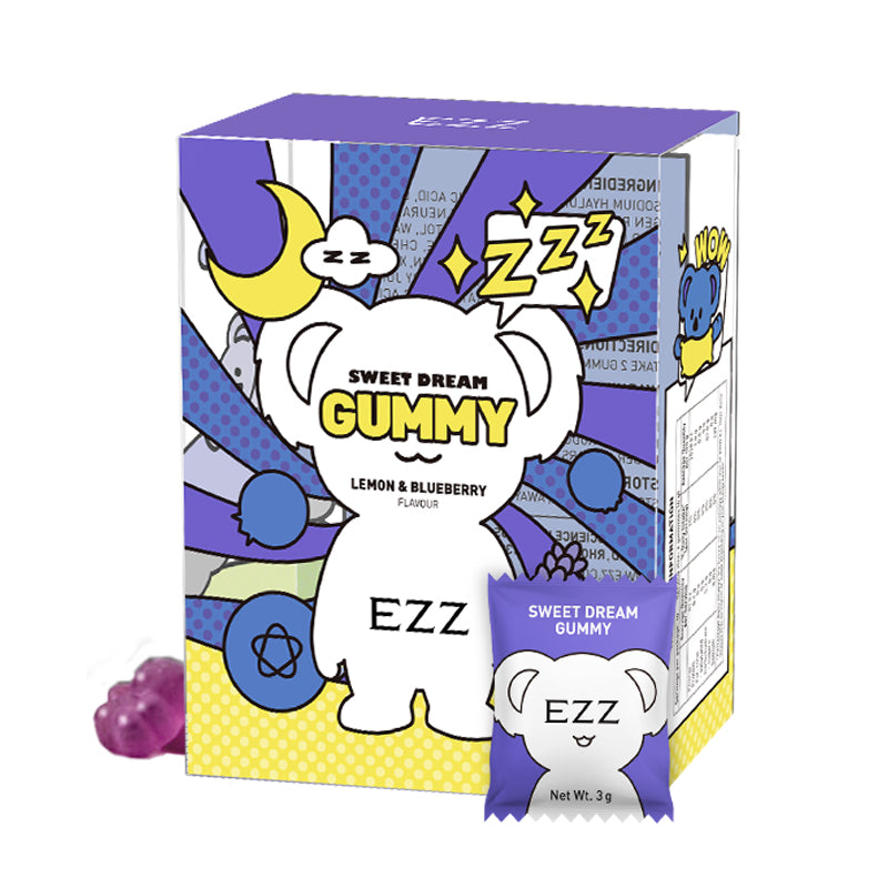 【自营 】澳洲EZZ 甜梦软糖 柠檬蓝莓味 20粒 口服安睡软糖 非褪黑素提高睡眠