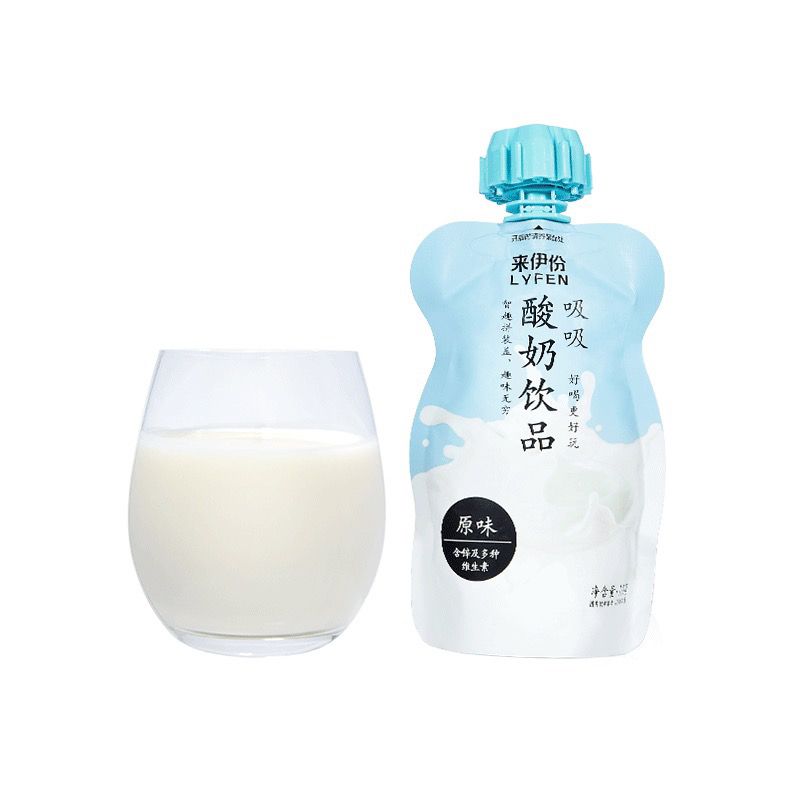 【自营】中国LYFEN来伊份 吸吸酸奶饮品 原味 100g 营养早餐常温酸牛奶饮品