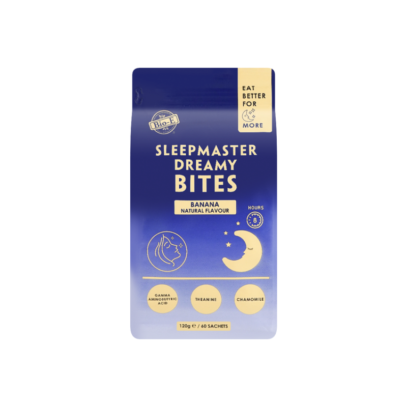 【自营】澳大利亚BIO-E 助眠咀嚼奶片 60粒装 香蕉味 睡眠酵素片晚安片0蔗糖