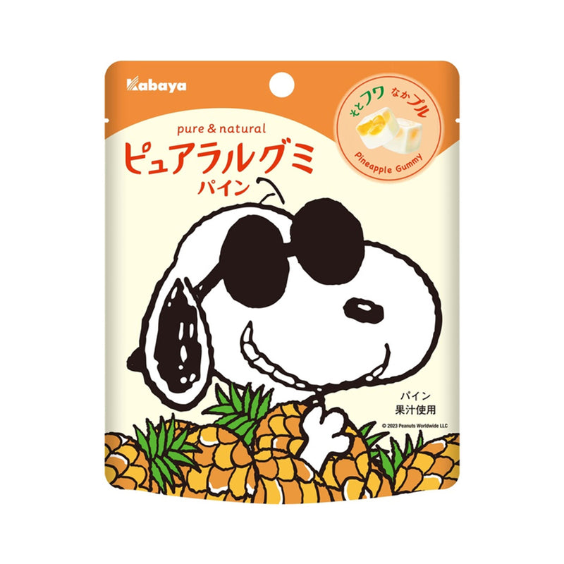 【自营】日本KABAYA卡巴也 夹心软糖 Snoopy联名款菠萝味 58g 日本国产果汁夹心软糖