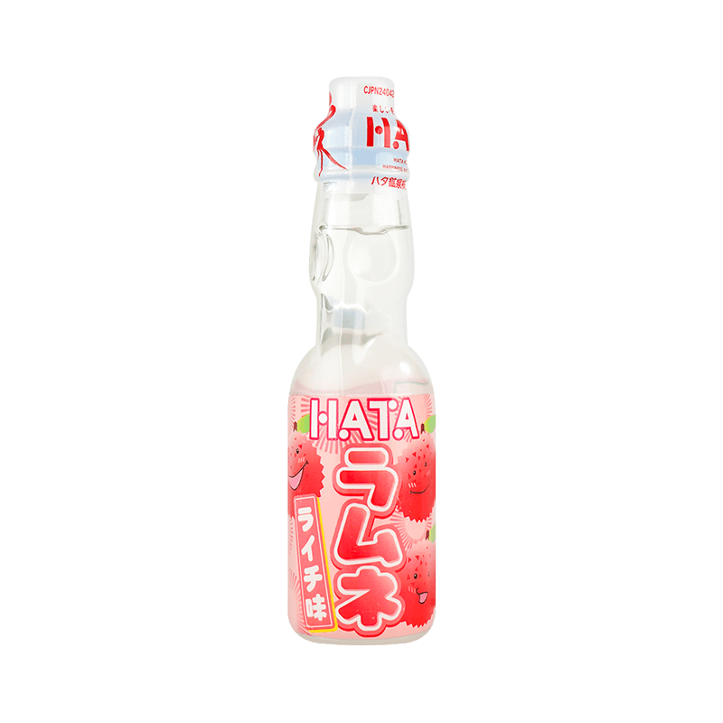 【自营】日本HATAKOSEN哈达 弹珠波子汽水 荔枝味 200ml 日式弹珠碳酸饮料网红汽水小瓶装可乐