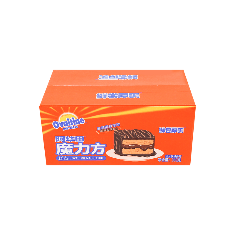 【自营】中国阿华田 魔力方蛋糕 12枚入 早餐面包蛋糕点心休闲零食小吃