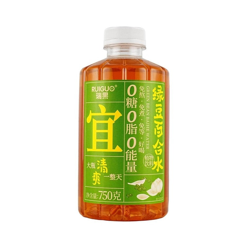 【自营】中国RUIGUO瑞果 宜绿豆百合水 草本饮料 750g 简单配料 新中式养生饮 低脂肪早餐饮品 0添加植物蛋白饮料