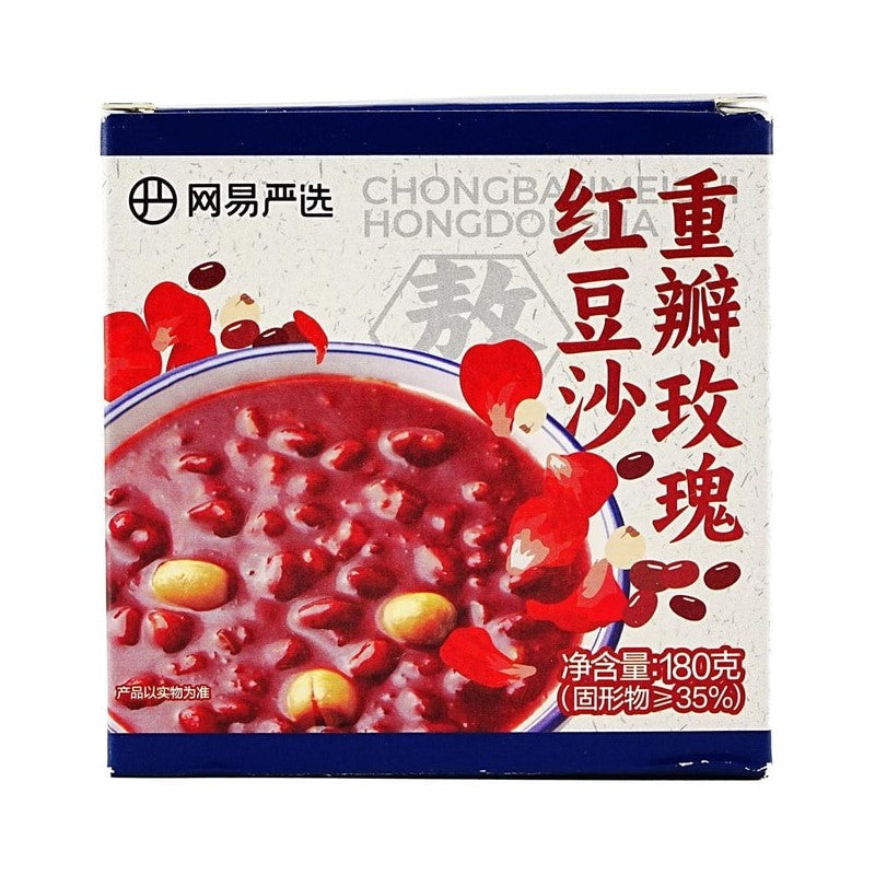 【自营】中国网易严选 重瓣玫瑰红豆沙 180克 开盖即食红豆粥速食粥