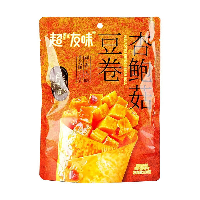 【自营】中国超友味 杏鲍菇豆卷 香辣味 100g 豆卷风味豆制品解馋休闲零食即食