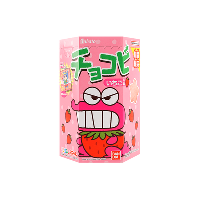 【自营】日本TOHATO桃哈多 蜡笔小新饼干 草莓味 18g 网红鳄鱼小饼干