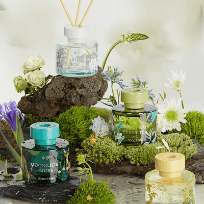 【自营】中国Song Chao宋朝 繁花之境系列无火香薰 栀子花开 清新花香调 120ml 空气清新香膏精油香氛 无火香熏室内扩香空气清新剂香薰香氛棒