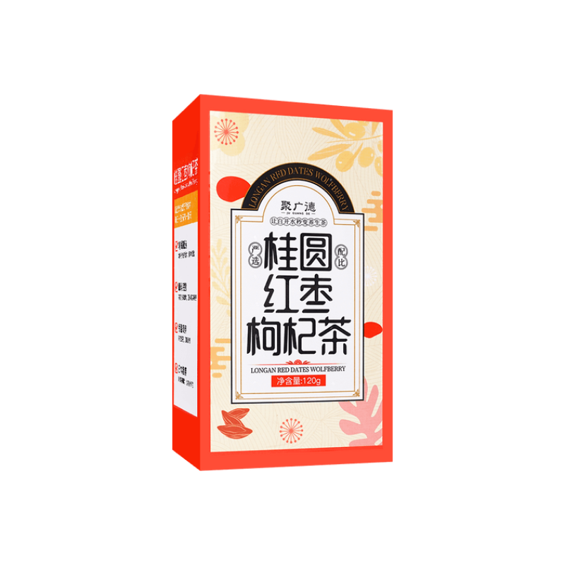 【自营】中国聚广德 红枣枸杞茶 120g 独立包装 红枣桂圆枸杞茶补气血花茶女养生茶包