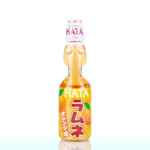 【自营】日本HATAKOSEN哈达 弹珠波子汽水 橙子味 200ml 日式弹珠碳酸饮料网红汽水小瓶装可乐