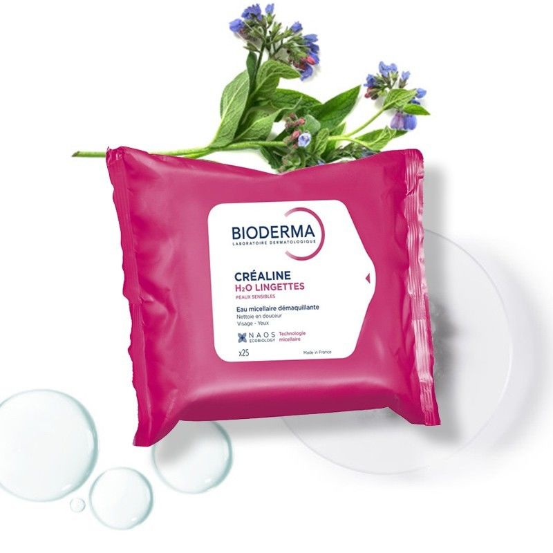 【自营】法国BIODERMA贝德玛 新版粉水卸妆湿巾 舒妍多效洁肤湿巾 25抽 温和洁净深层清洁