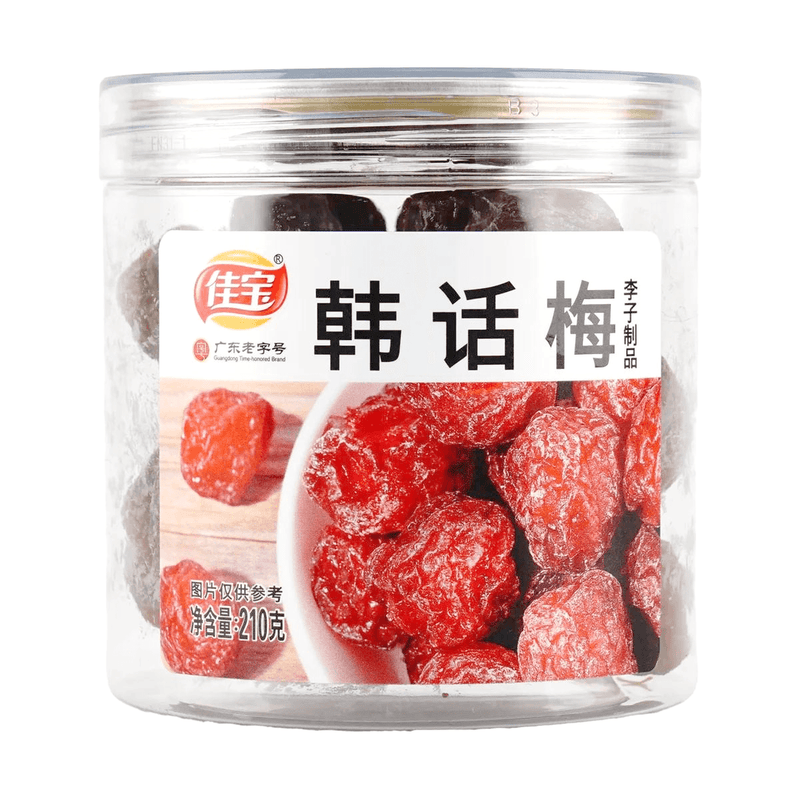 【自营】中国佳宝 韩话梅 210g 李子蜜饯 罐装蜜饯水果干话梅干肉蜜饯果干果脯梅子肉