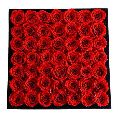 【自营】美国Rose Forever 49朵永生红玫瑰 永生花 丝绒礼盒