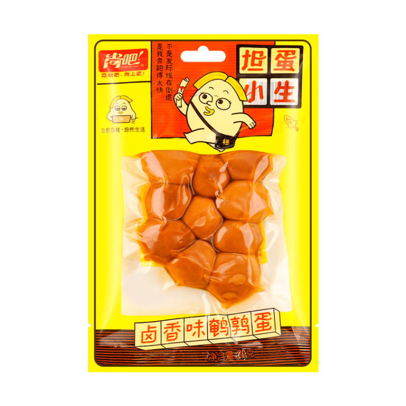 【自营】中国尚吧 鹌鹑蛋 卤香味 80g 即食网红卤味小吃休闲食品零食