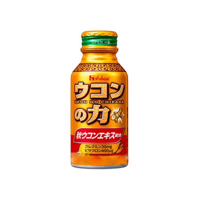 【自营】日本HOUSE 姜黄解酒饮料 100ml 姜黄素维生素功能饮料护肝