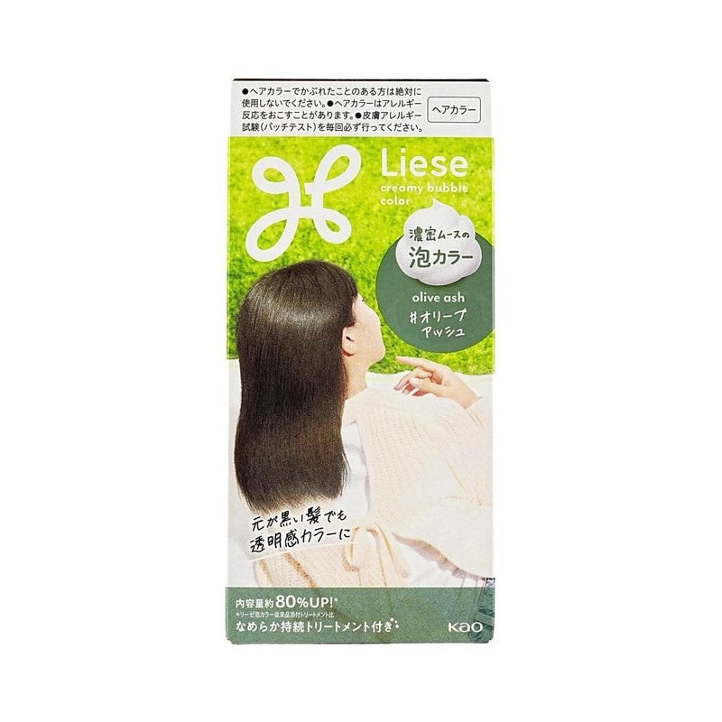【自营】日本KAO花王 Liese 泡沫染发剂 橄榄灰 115ml 自己在家染 泡沫染植物染发膏