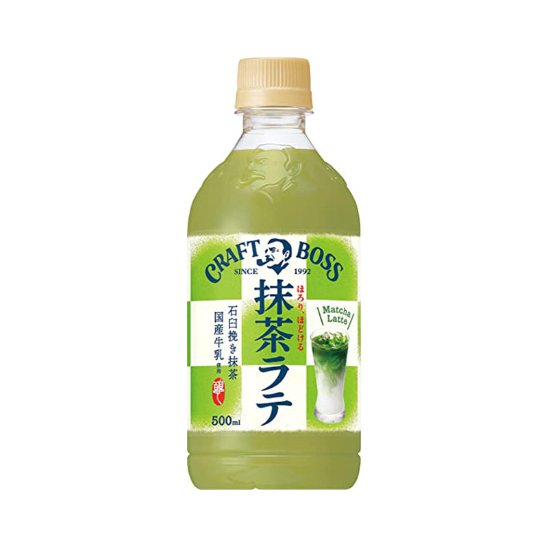 【自营】日本Suntory三得利 BOSS抹茶拿铁 500ml 抹茶牛乳咖啡丝滑饮料提神醒脑