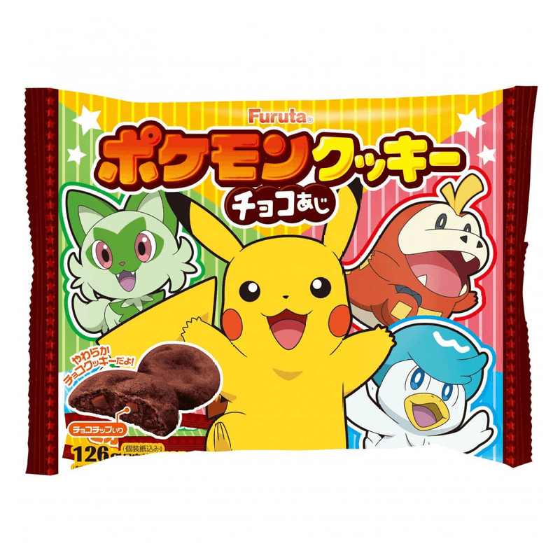【自营】日本FURUTA古田 精灵宝可梦巧克力曲奇饼干 126g 巧克力曲奇点心零食