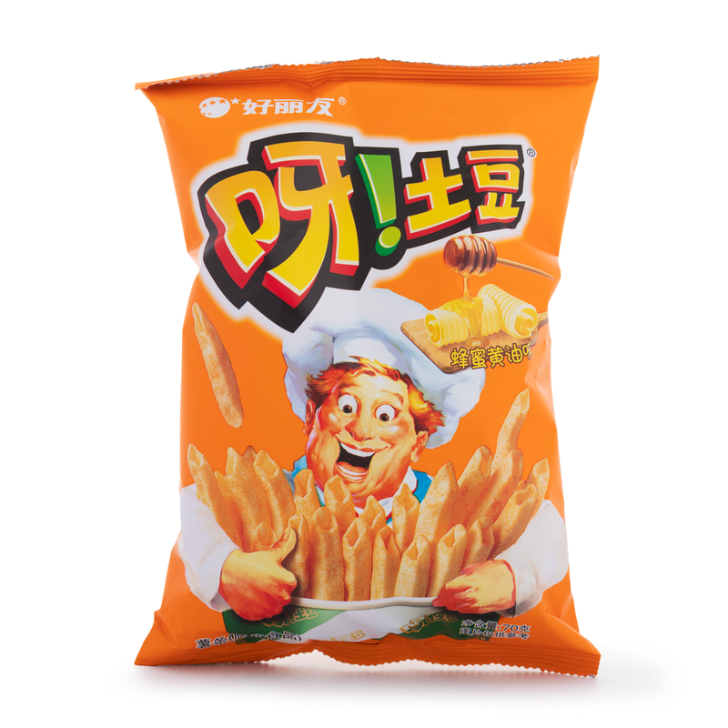 【自营】韩国ORION好丽友 呀!土豆脆脆星薯条 蜂蜜黄油味 70g 膨化零食 休闲小吃