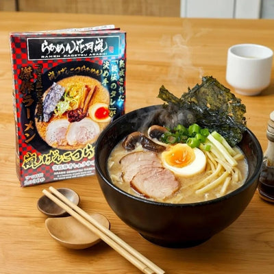 【自营】日本RAMEN KAGETSU ARASHI花月岚 浓厚豚骨背脂酱油味 4人份 524g 即食拉面 宵夜速食