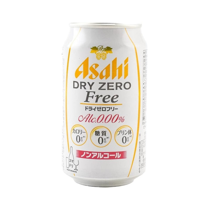 【自营】日本ASAHI朝日 DRY ZERO啤酒风味无酒精碳酸饮料 350ml 灰罐无酒精