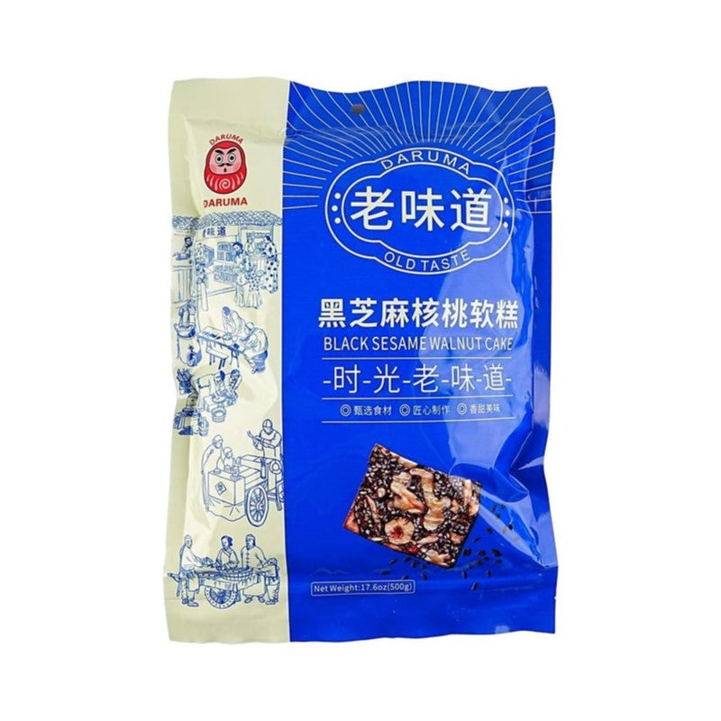 【自营】中国DARUMA 黑芝麻核桃软糕 500g 芝麻饼老式糕点孕妇小吃健康解馋零食