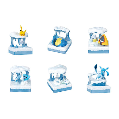 【自营】日本RE-MENT Pokemon宝可梦 神奇宝贝桌面摆件盲盒扭蛋 1盒 六种随机发送 冰冻雪原 正品收藏