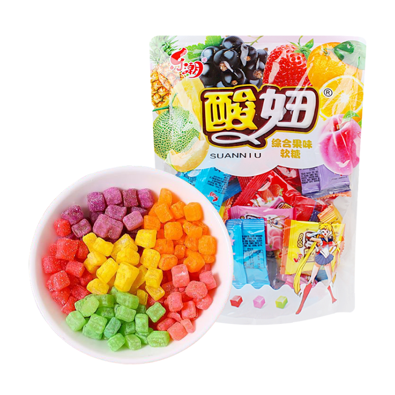 【自营】中国酸妞 综合果味软糖 150g 8090后儿时糖童年怀旧橡皮糖网红糖果分享小零食品