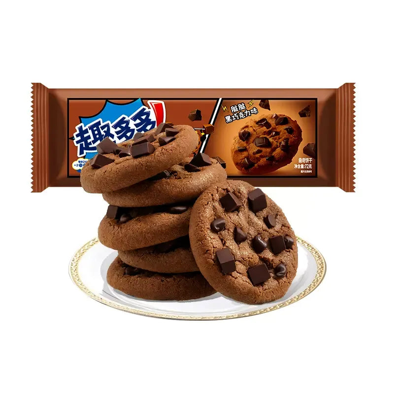 【自营】中国奥利奥 趣多多大块曲奇饼干 脏脏黑巧克力味 72g 休闲食品零食休闲办公室点心儿童零食