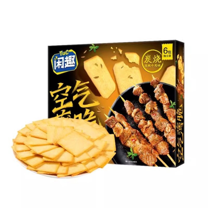 【自营】中国TUC闲趣 空气薄脆饼干 180g 烤孜然牛肉味