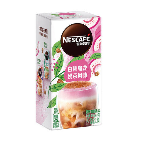 【自营】中国Nestle雀巢 特调茶咖系列 白桃乌龙奶茶风味 19g*5条/盒 速溶即溶咖啡 办公学习提神健身