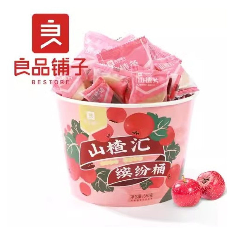 【自营】中国BESTORE良品铺子 山楂汇缤纷桶 660g 山楂条干 果脯蜜饯 休闲食品零食