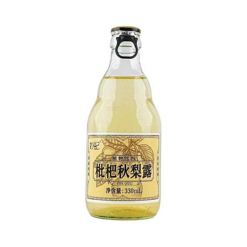 【自营】中国妙记 小熊瓶 枇杷秋梨露 330ml 植物饮料 清润护嗓 秋季元气水 果汁饮料