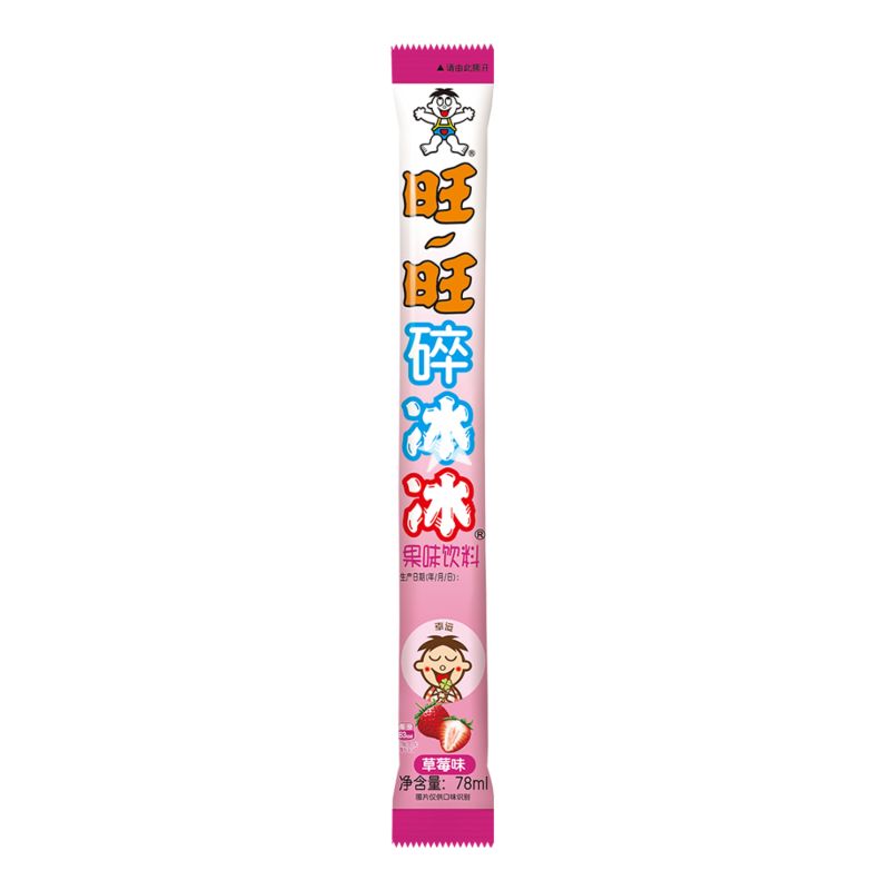 【自营】中国旺旺 碎冰冰果味饮料 草莓味 78ml 儿童冰棒碎碎冰棒棒冰果冻吸吸冰